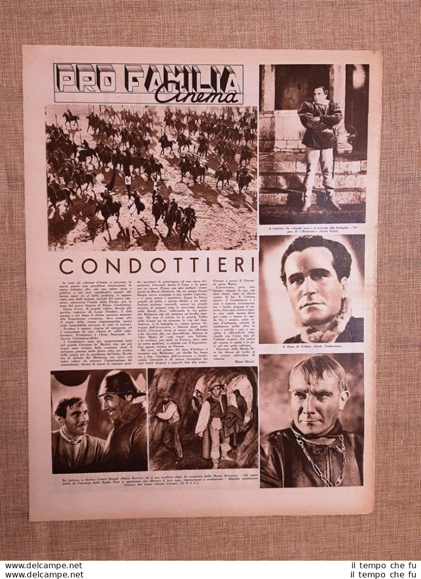 Film Le Bande Nere Il Malatesta Illustrazione Di Cinema 1937 - Andere & Zonder Classificatie