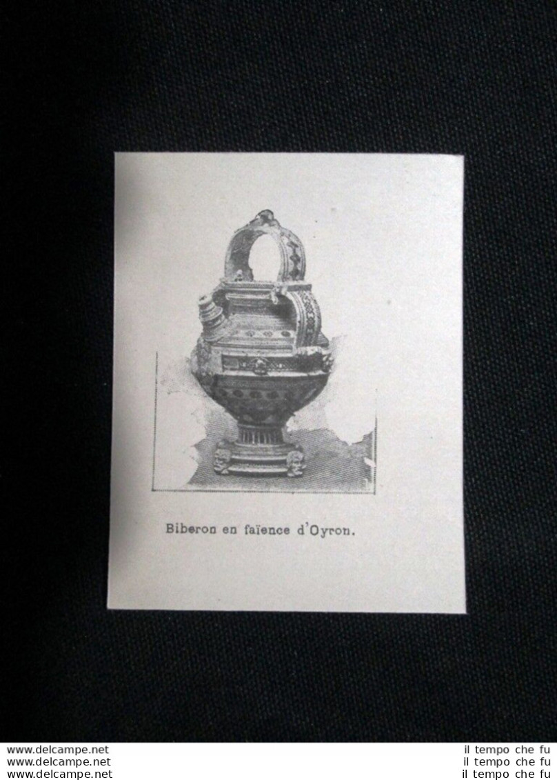 Bottiglia In Terracotta D'Oyron Stampa Del 1902 - Otros & Sin Clasificación