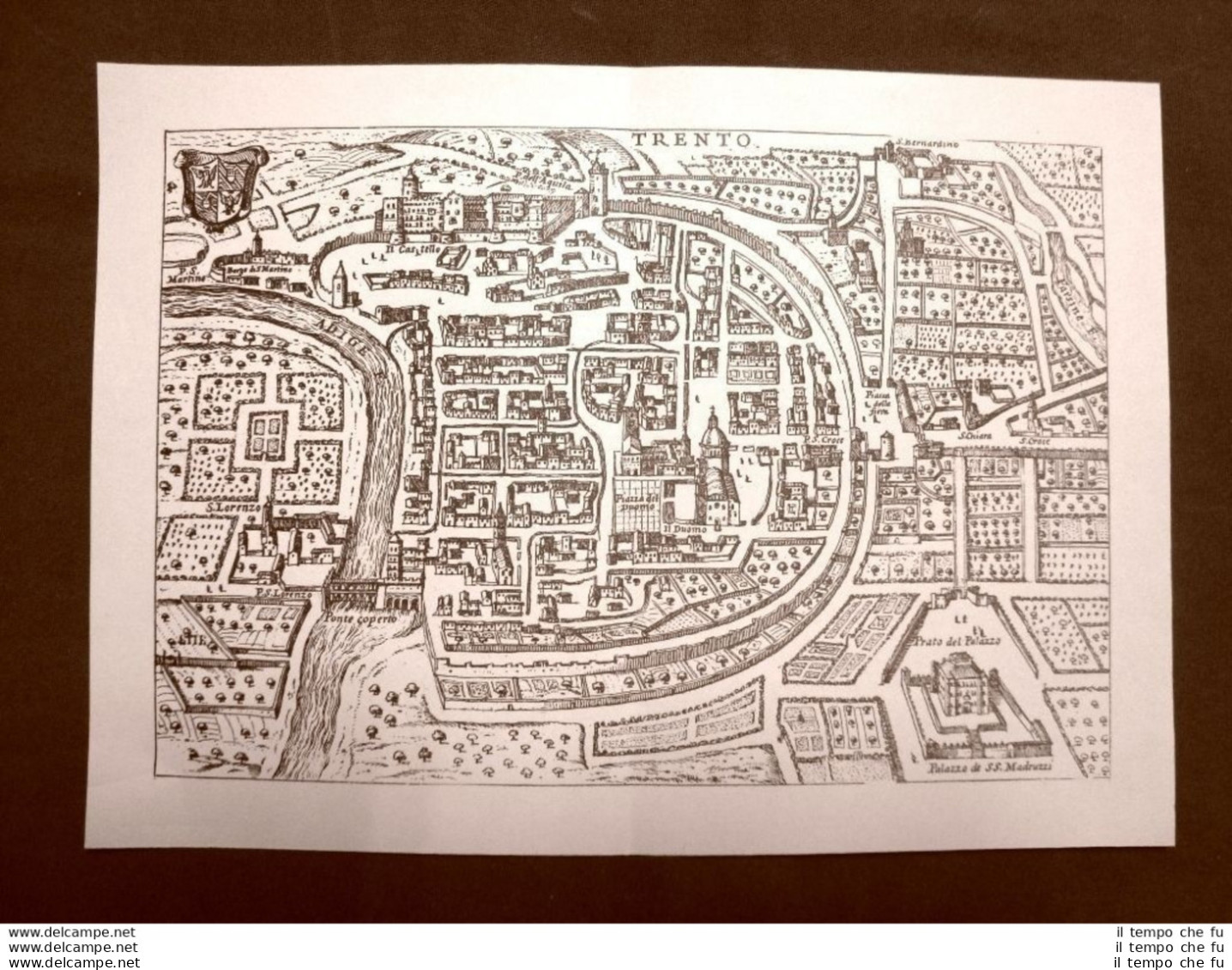 Trento Itinerario D'Italia Anno 1747 Francesco Scotto Ristampa Anastatica - Geographical Maps