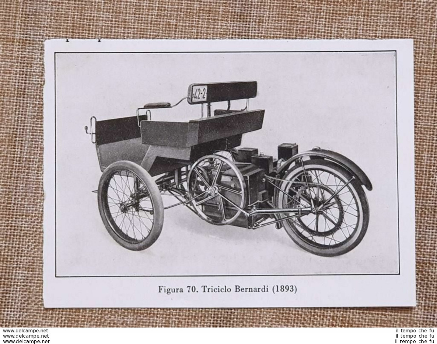 Un Triciclo Bernardi Nel 1893 - Altri & Non Classificati