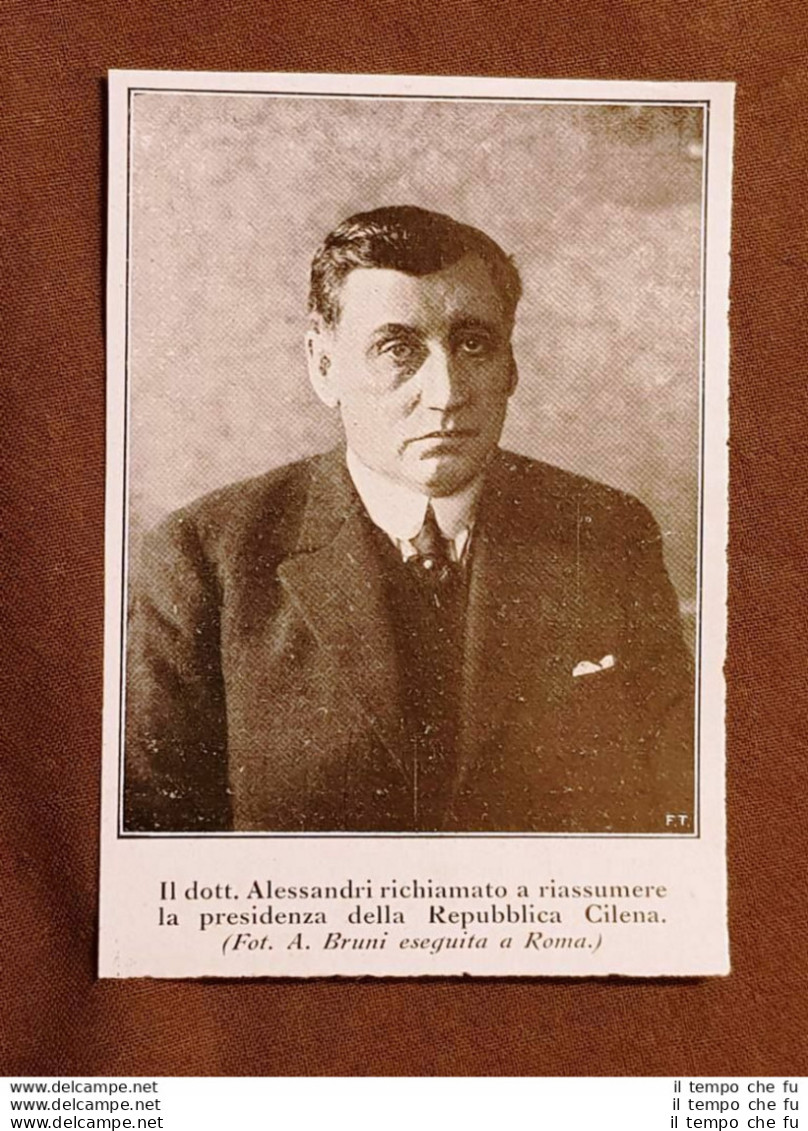 Arturo Alessandri Palma 1925 Longaví, 1868  Santiago Del Cile, 1950 Presidente - Sonstige & Ohne Zuordnung