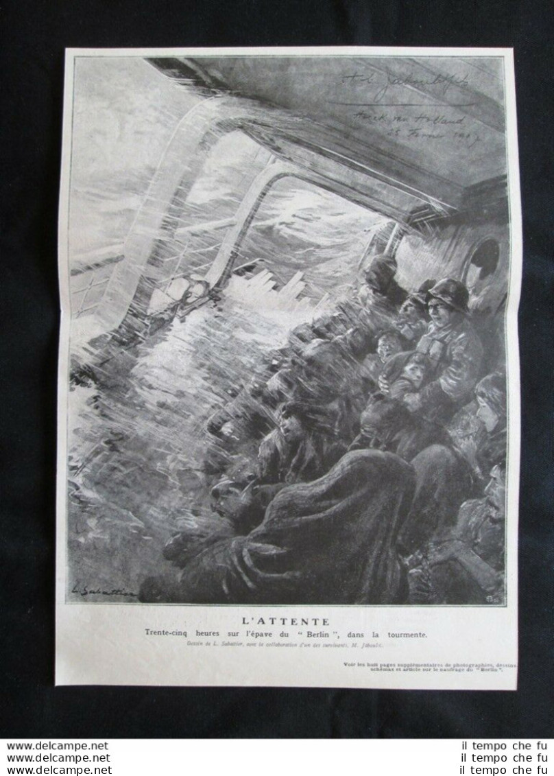 L'attesa - 35 Ore Sul Relitto Del Berlino, Nella Tormenta Stampa Del 1907 - Sonstige & Ohne Zuordnung