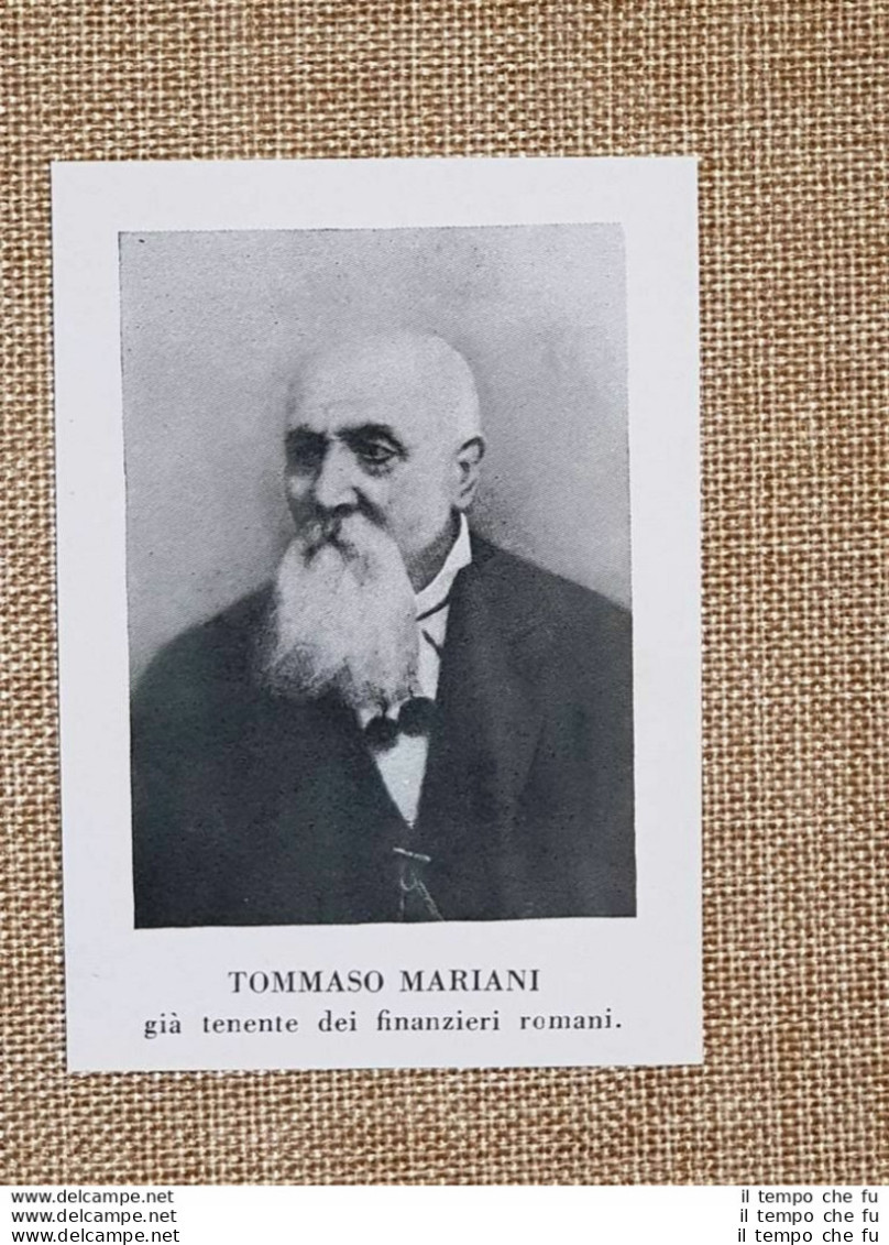 Tommaso Mariani Tenente Dei Finanzieri Romani Guardia Di Finanza Stampa '900 - Other & Unclassified