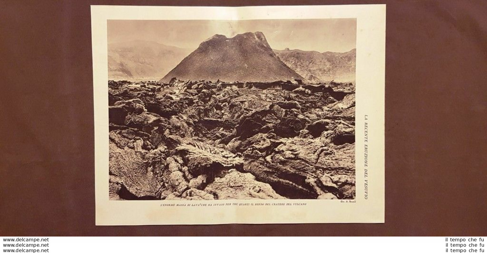 Eruzione Del Vulcano Vesuvio Nel 1927 Fondo Cratere Malladra Sannino Nuova Bocca - Other & Unclassified