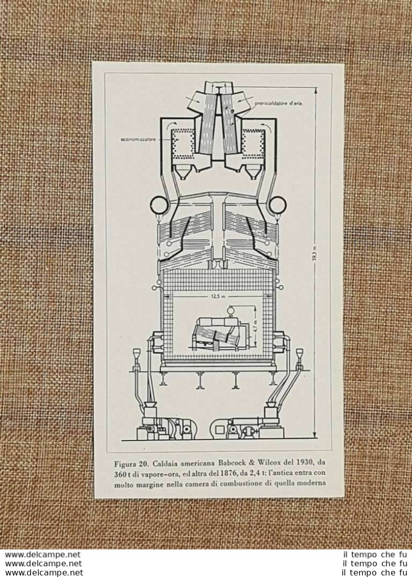 Una Caldaia Americana Babcock & Wilcox Nel 1930 Centrali Elettriche - Other & Unclassified