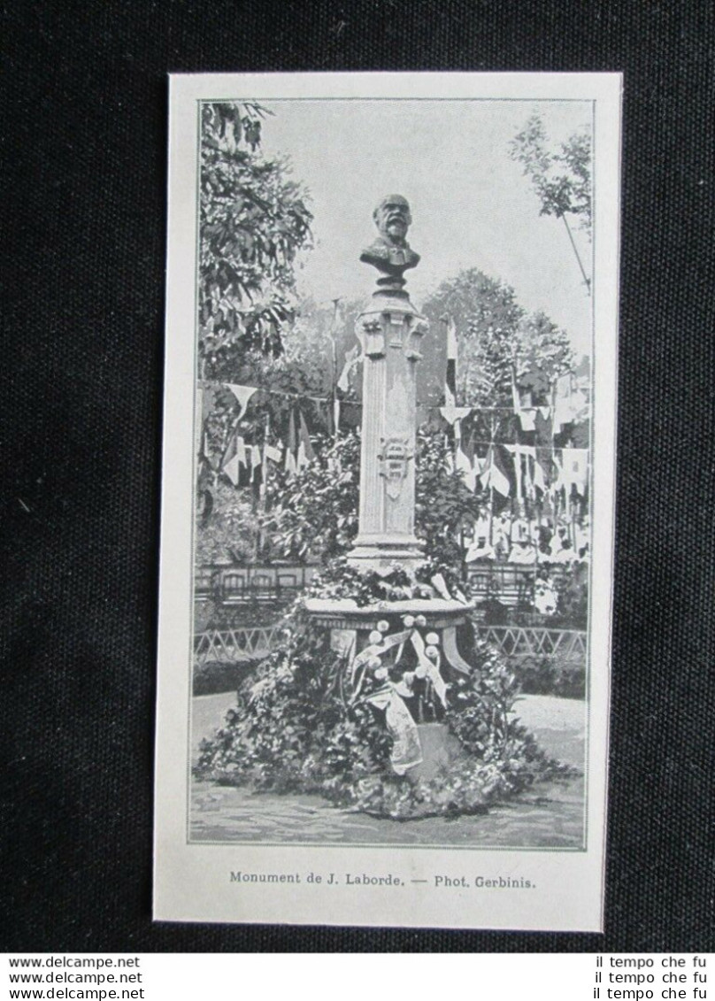 Monumento Di J. Laborde Stampa Del 1903 - Altri & Non Classificati