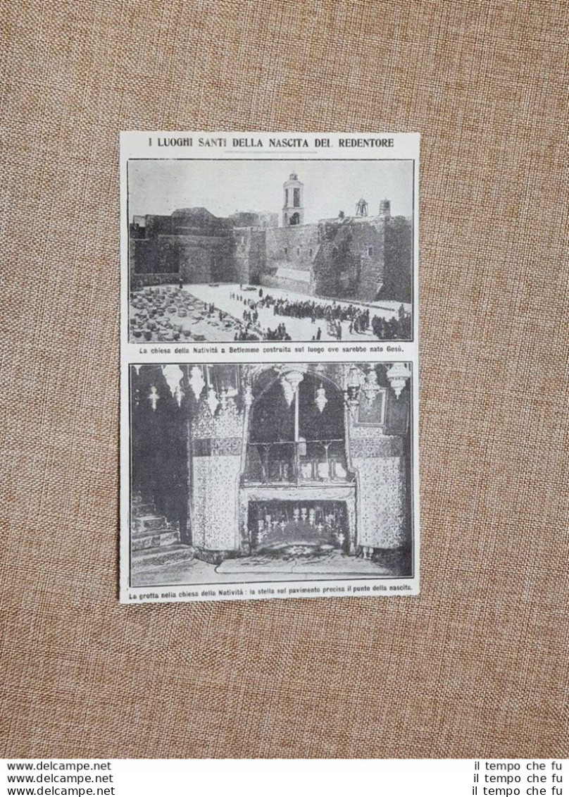 Betlemme Nel 1913 Chiesa Della Natività Grotta Del Punto Della Nascita Palestina - Otros & Sin Clasificación