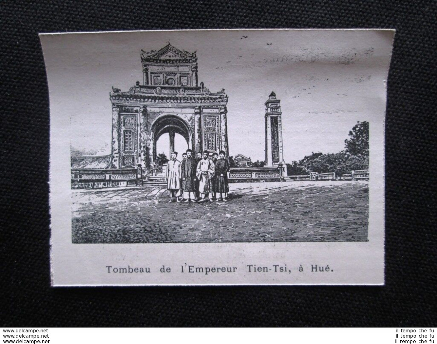 Tomba Dell'imperatore Tien-Tsi A Hué, In Vietnam Stampa Del 1903 - Other & Unclassified