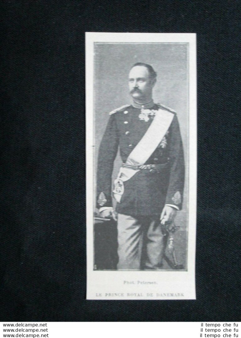 Federico, Principe Reale Di Danimarca Stampa Del 1902 - Other & Unclassified