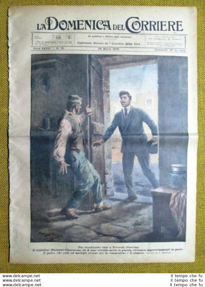 La Domenica Del Corriere 28 Marzo 1926 D.Chiavarone - Costarica - Umberto I - Autres & Non Classés