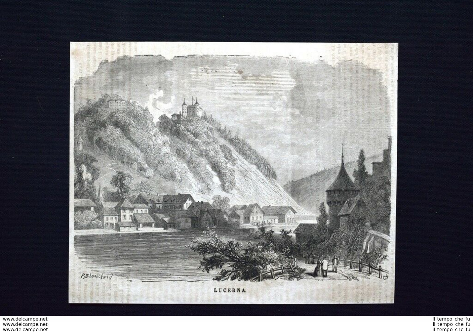Veduta Della Città Di Lucerna Incisione Del 1871 - Avant 1900