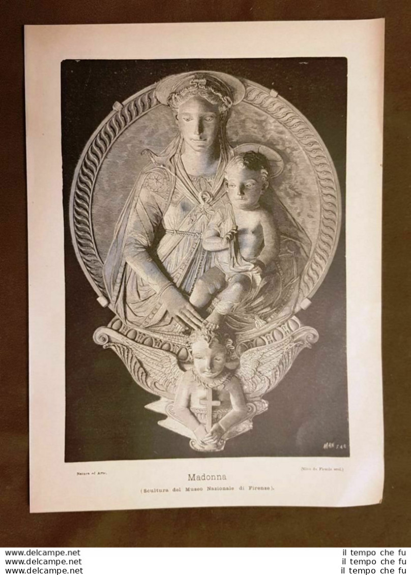 La Madonna Scultura Nel Museo Nazionale Di Firenze Nel 1896 Mino Da Fiesole - Avant 1900