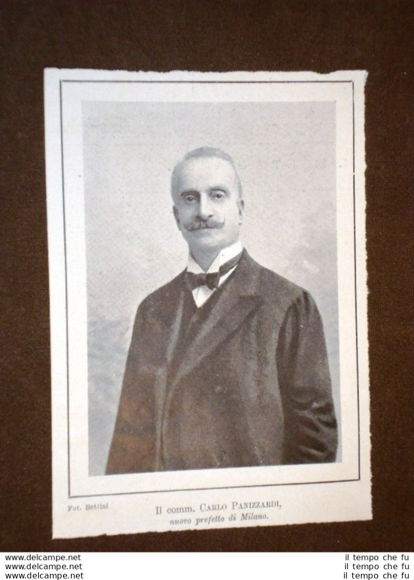 Commendatore Carlo Panizzardi Nel 1908 Prefetto Di Milano - Autres & Non Classés