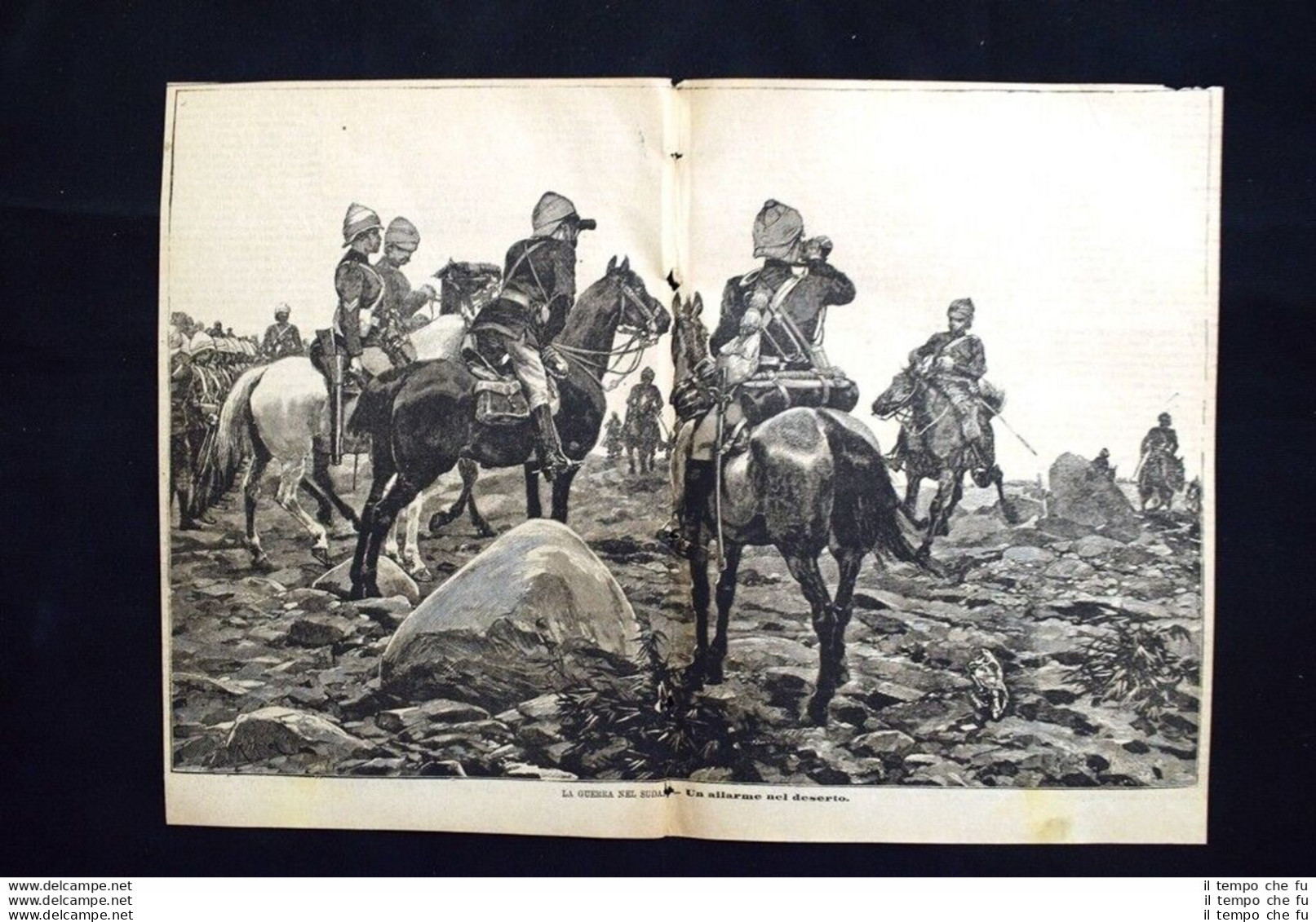 La Guerra Nel Sudan - Un Allarme Nel Deserto Incisione Del 1885 - Avant 1900