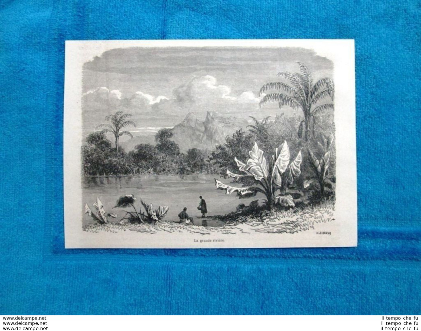 Gravure Année 1863 - La Grande Riviere - Il Grande Fiume - Before 1900