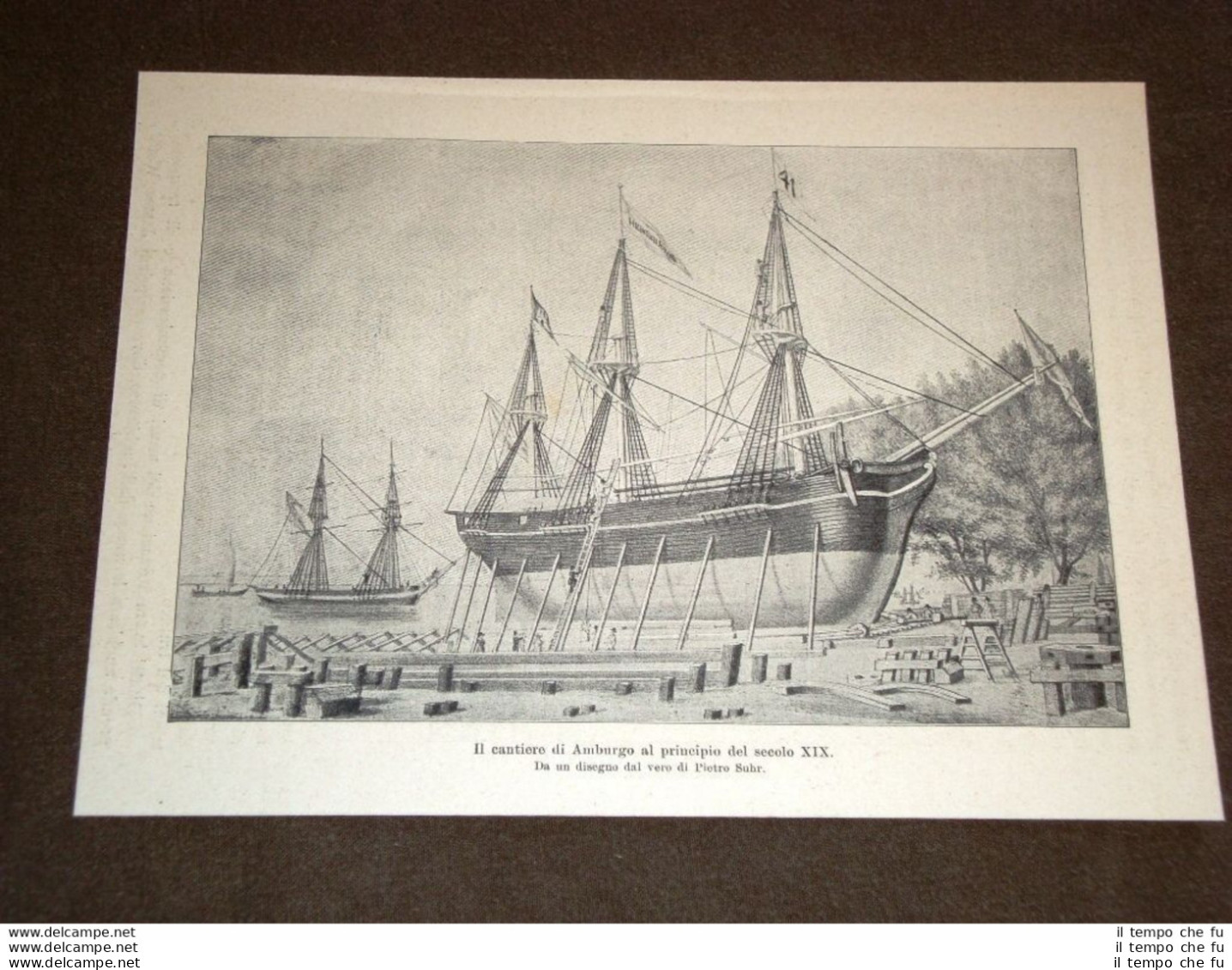 Amburgo O Hamburg All'inizio Del 1800 Il Cantiere Navale Germania - Autres & Non Classés