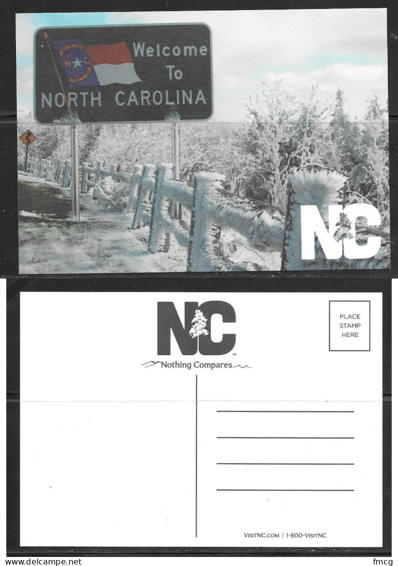 North Carolina, Welcome To, Unused - Autres & Non Classés