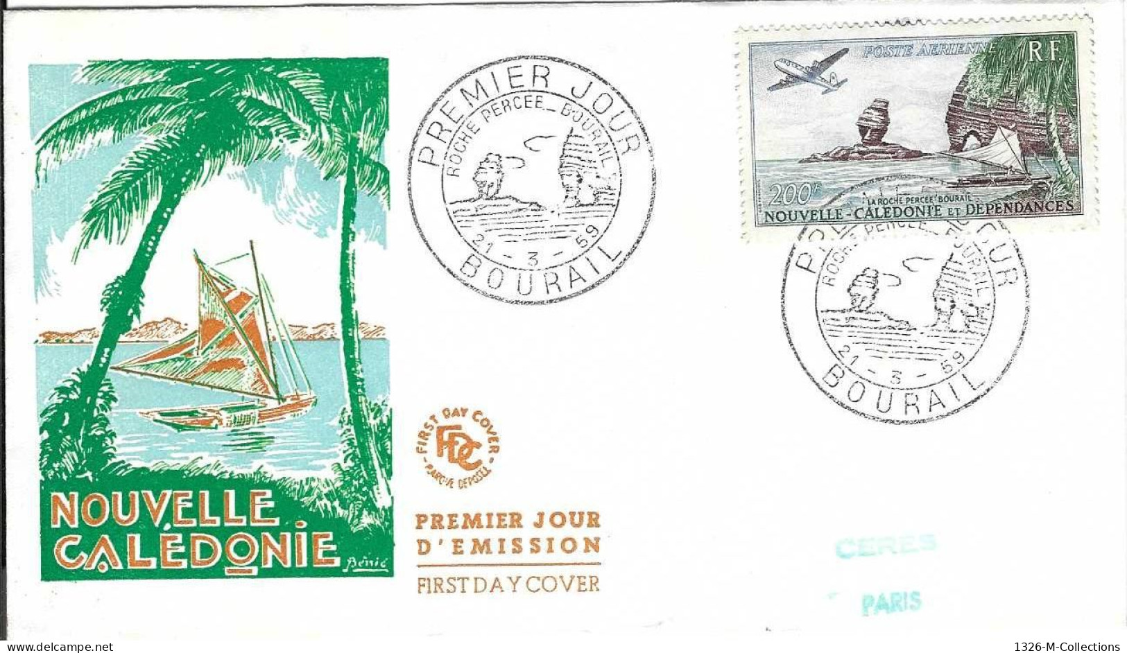 Envellope NOUVELLE CALEDONIE 1e Jour N° 72 Poste Aerienne Ceres - Storia Postale