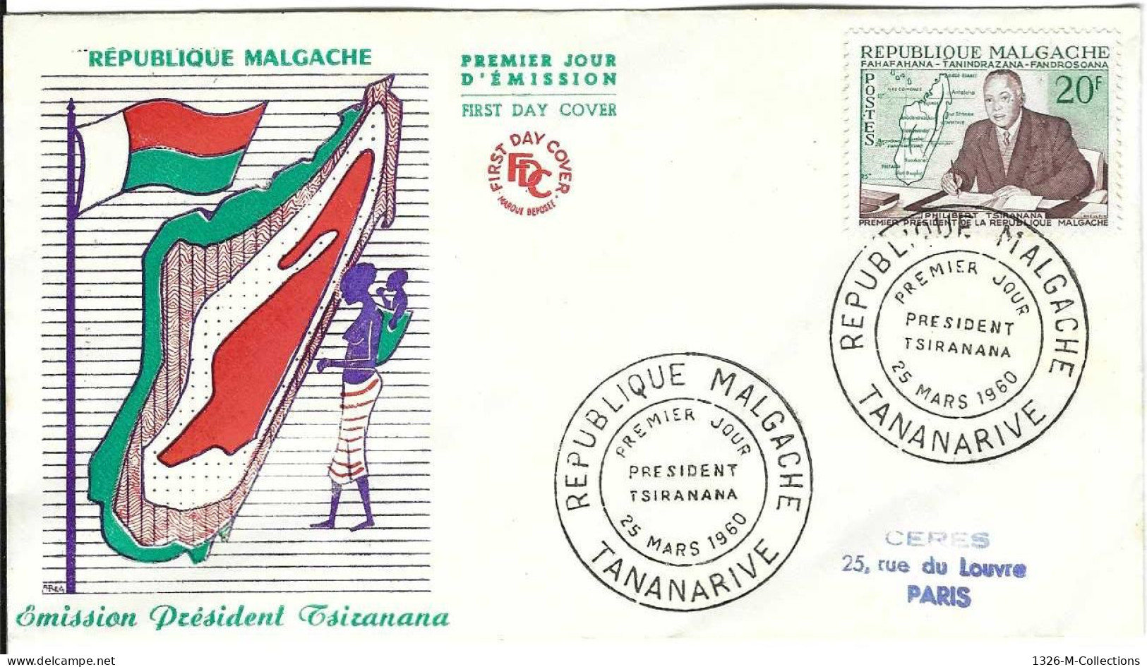 Envellope MADAGASCAR 1e Jour N° 353 Y & T - Madagaskar (1960-...)