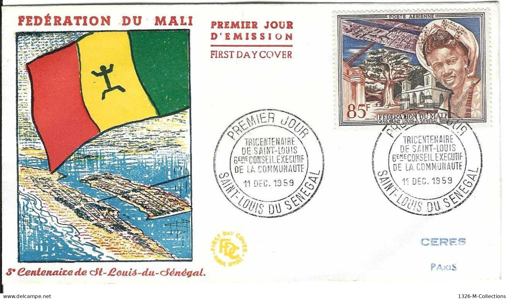 Envellope MALI 1e Jour N° 1 Poste Aerienne Y & T - Malí (1959-...)