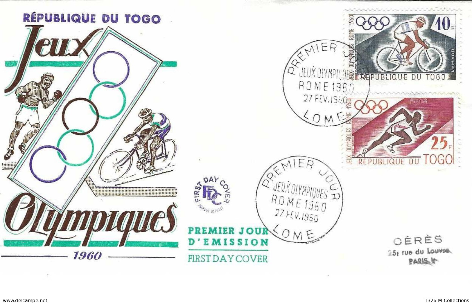 Envellope TOGO 1e Jour N° 303 - 306 Y & T - Togo (1960-...)