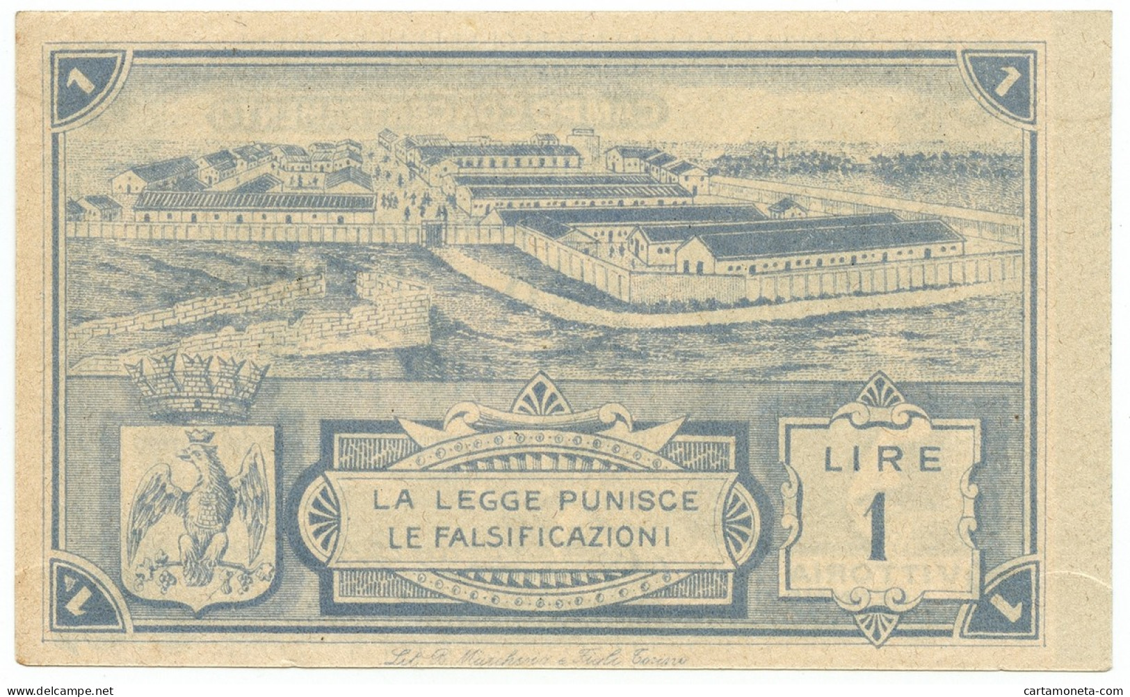 1 LIRA CAMPO CONCENTRAMENTO PRIGIONIERI DI GUERRA WWI VITTORIA GENNAIO 1918 SUP- - Otros & Sin Clasificación