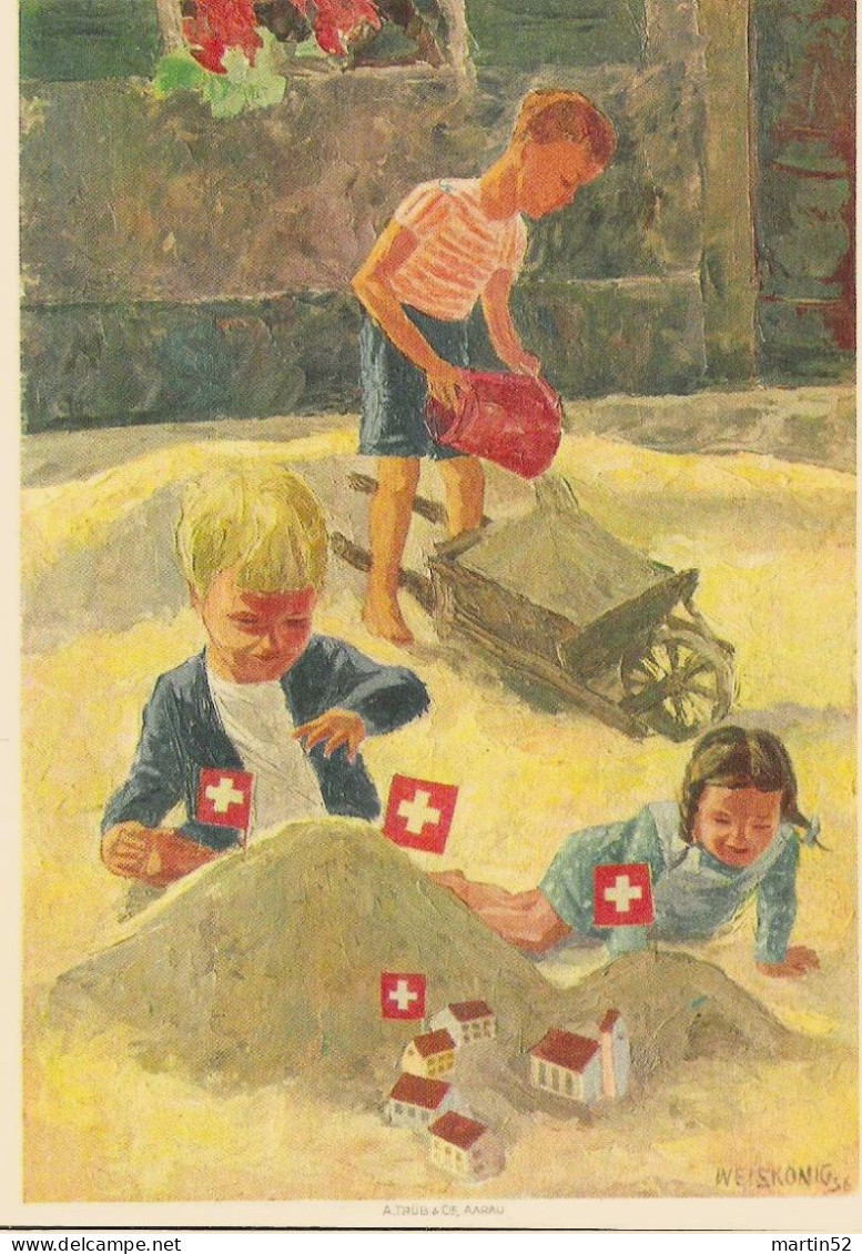 Schweiz 1937: Bundesfeier-PK Spielende Kinder Enfants Jouant Zumstein-N° 85 Mit Stempel ENNENDA 23.VII.37 (Zu CHF 8.80) - Ganzsachen