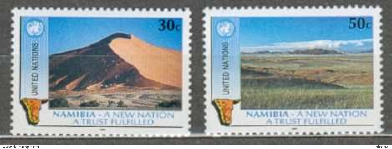 ONU NEW YORK MNH ** 588-589 Namibie, Naissance D'une Nation - Unused Stamps