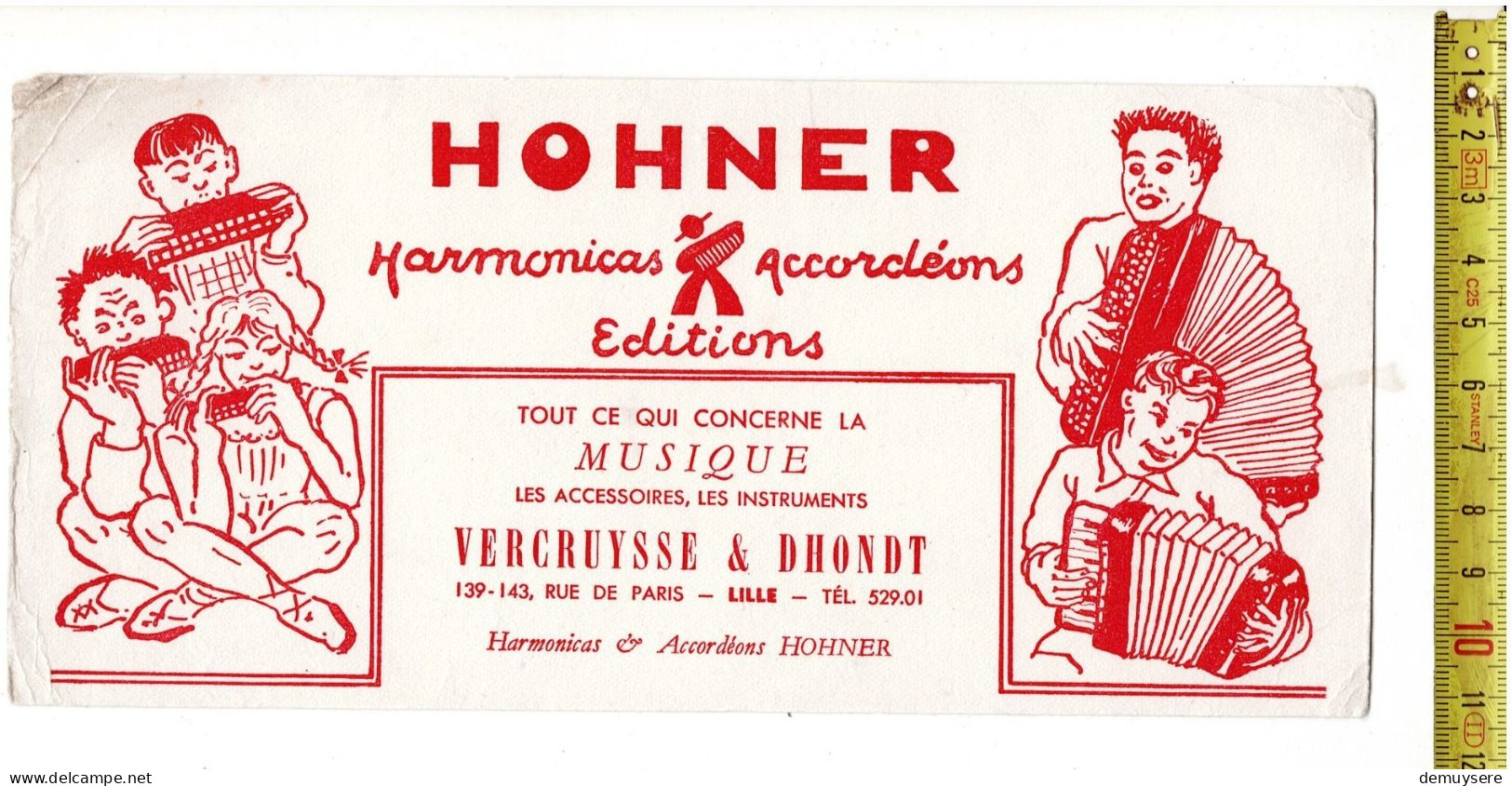 SOLDE 2018 ( BUVARD ?) HOHNER HARMONICAS ACCORDEONS - VERCRUYSSE & DHONDT LILLE - Reclame