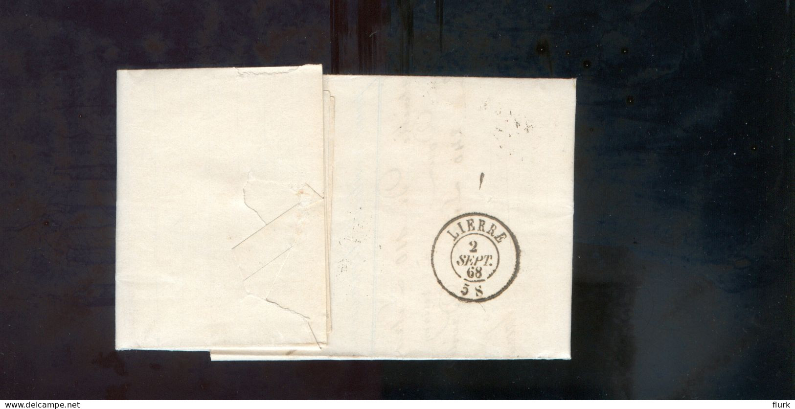 België OCB18 Gestempeld Op Brief Gand-Lierre 1868 Perfect (2 Scans) - 1865-1866 Profile Left