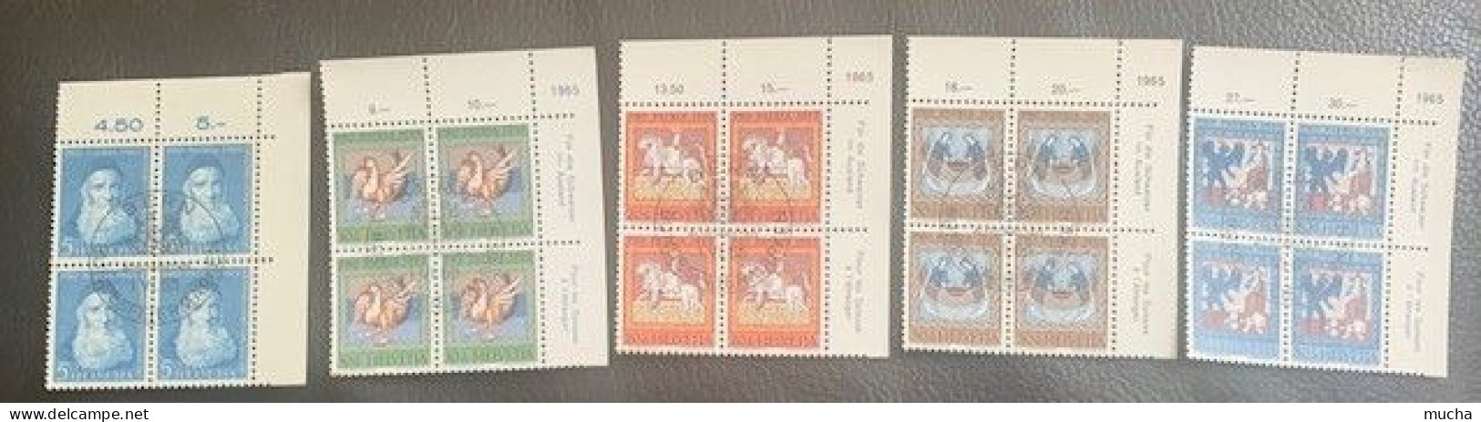 20346 - Pro Patria 1965 -1975  Blocs De 4 ° Oblitérés - Used Stamps