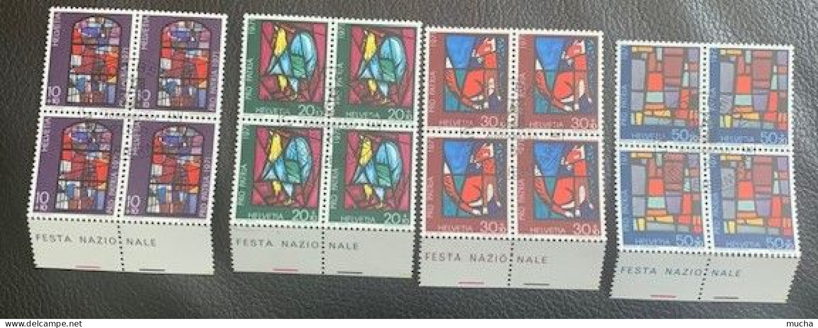 20346 - Pro Patria 1965 -1975  blocs de 4 ° oblitérés