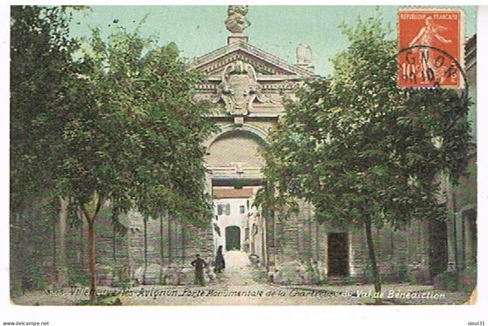 30   VILLENEUVE LES AVIGNON PORTE  MONUMENTALE DE LA CHARTREUSE   1911 - Villeneuve-lès-Avignon