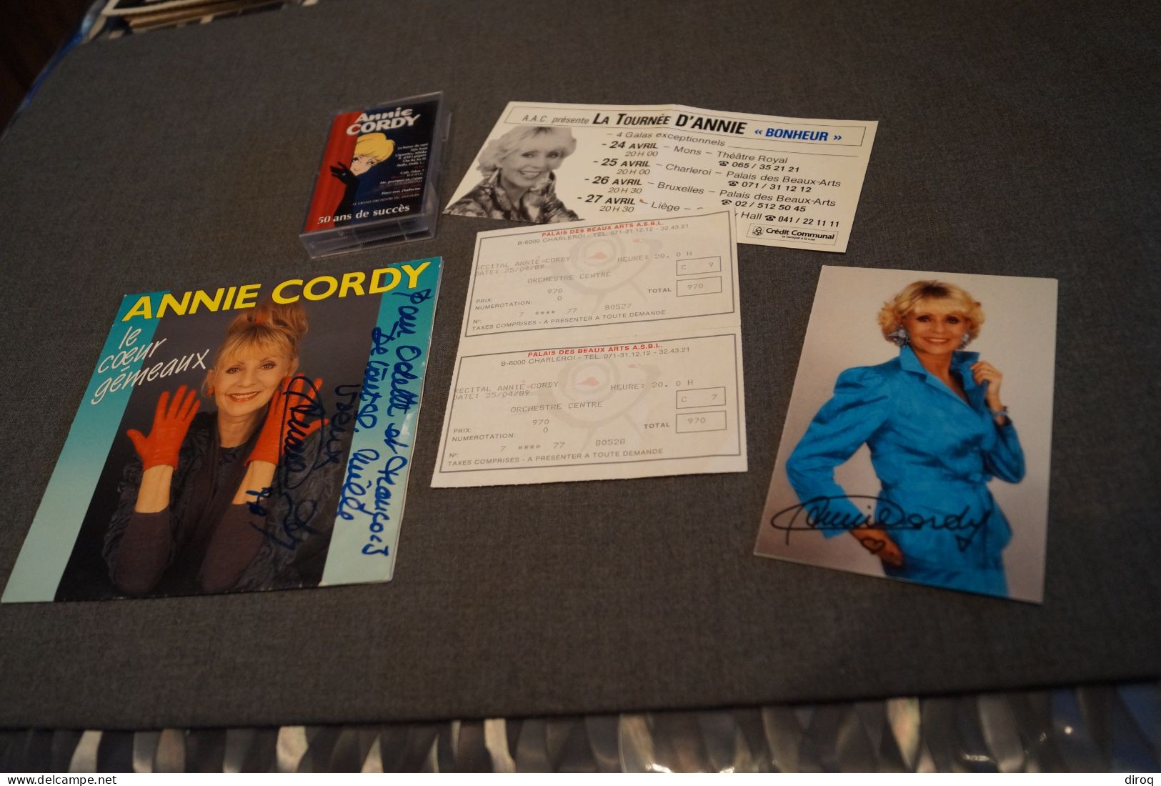 Annie Cordy,belle Collection De 6 Pièces,dédicace,autographe,etc... - Formatos Especiales