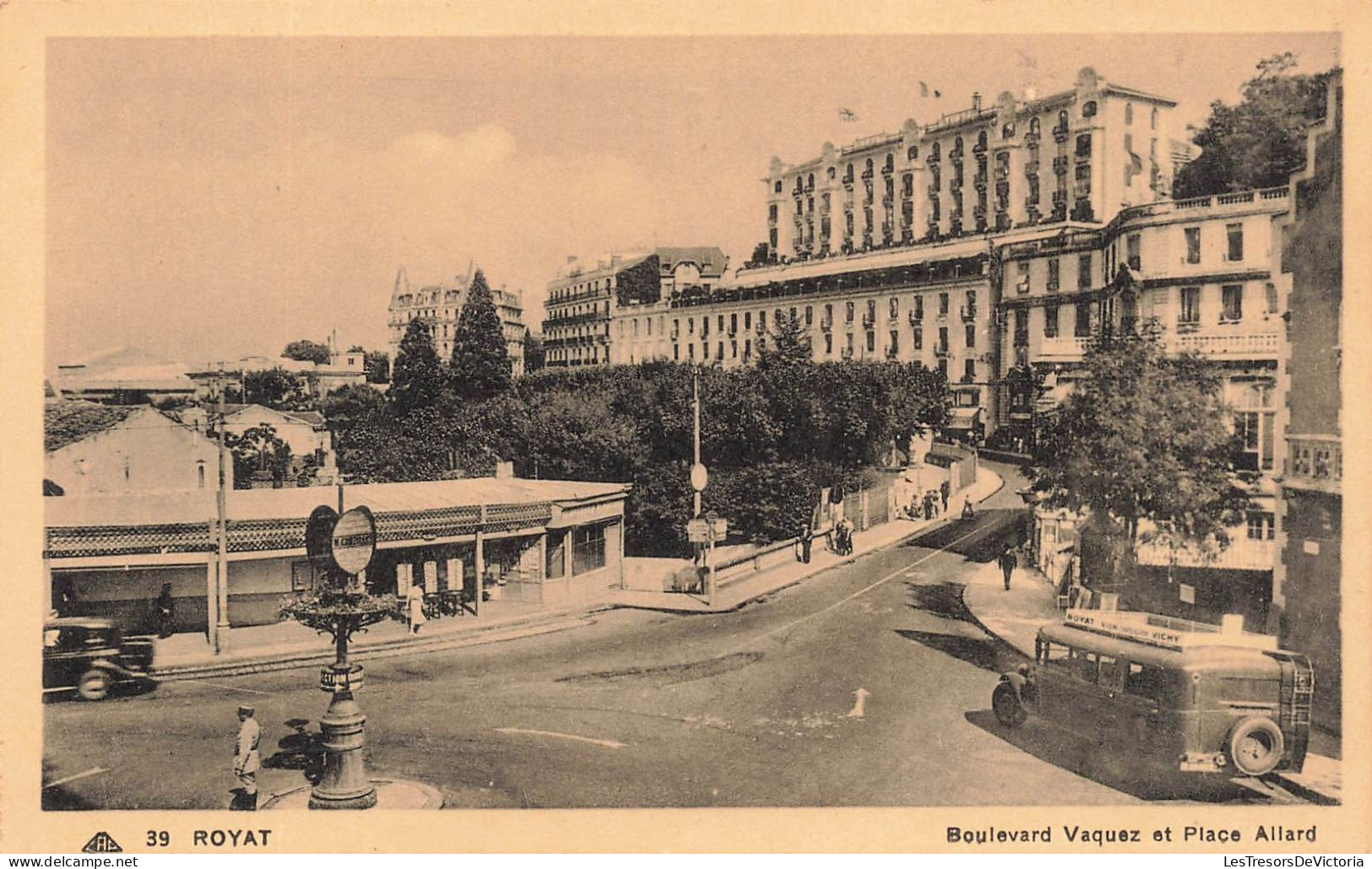 FRANCE - Royat - Boulevard Vaquez Et Place Allard - Carte Postale Ancienne - Royat