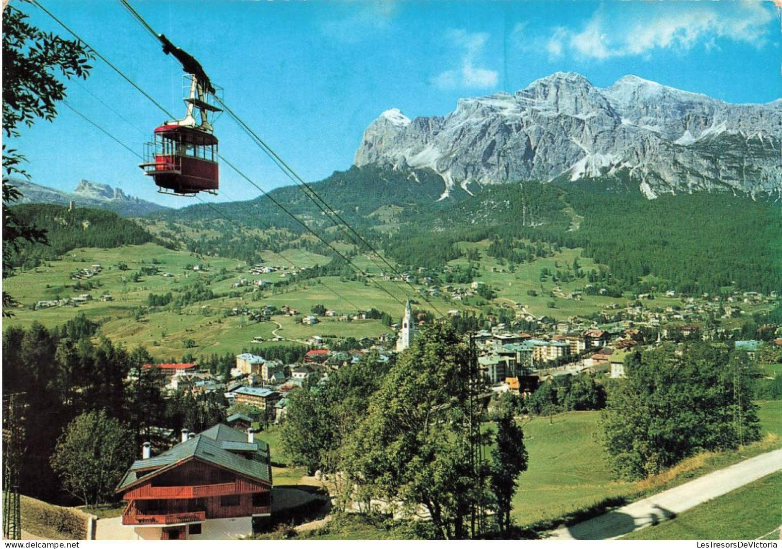 ITALIE - Dolomiti - Cortina M 1224 - Funivia Cortina - Faloria M 1224 2120 Verso Le Tofane - Carte Postale Ancienne - Belluno