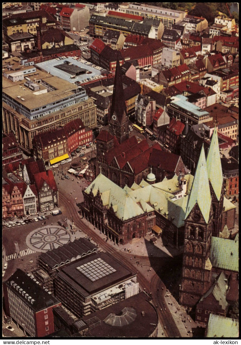 Ansichtskarte Bremen Luftbild Blick Auf Den Marktplatz 1970 - Bremen