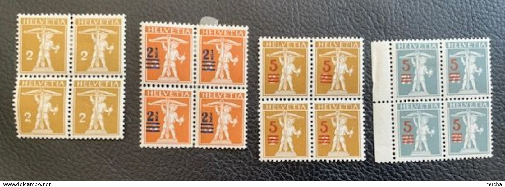 20347 - Fils De Tell 4 Blocs De 4 * Avec Charnières - Unused Stamps