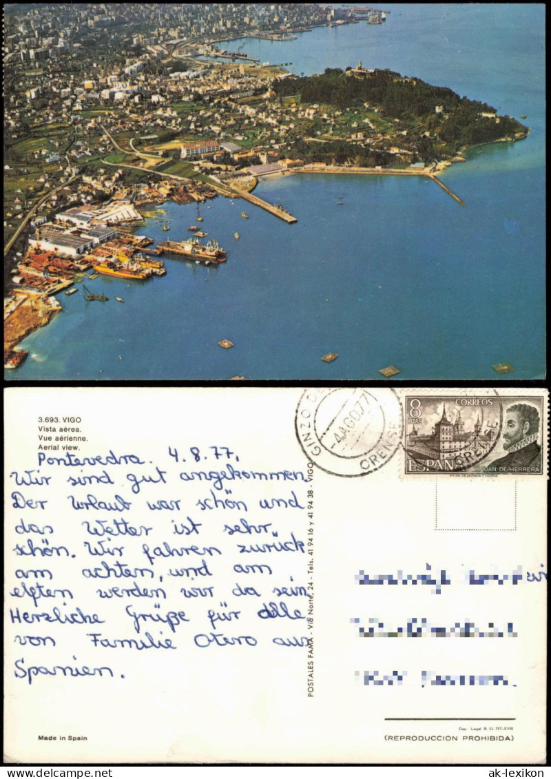 Postales Vigo Luftbild Viata Aerea Galizen 1977 - Sonstige & Ohne Zuordnung