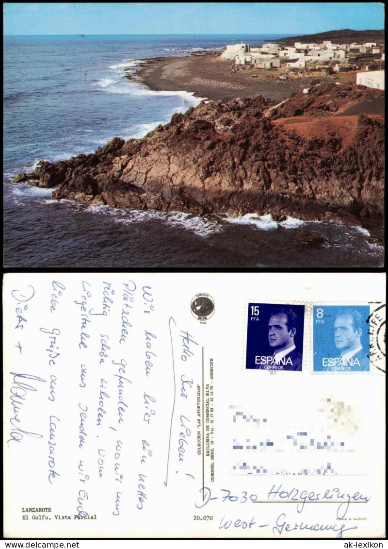 Postales Lanzarote Luftbild El Golfo Vista Parcial 1982 - Sonstige & Ohne Zuordnung