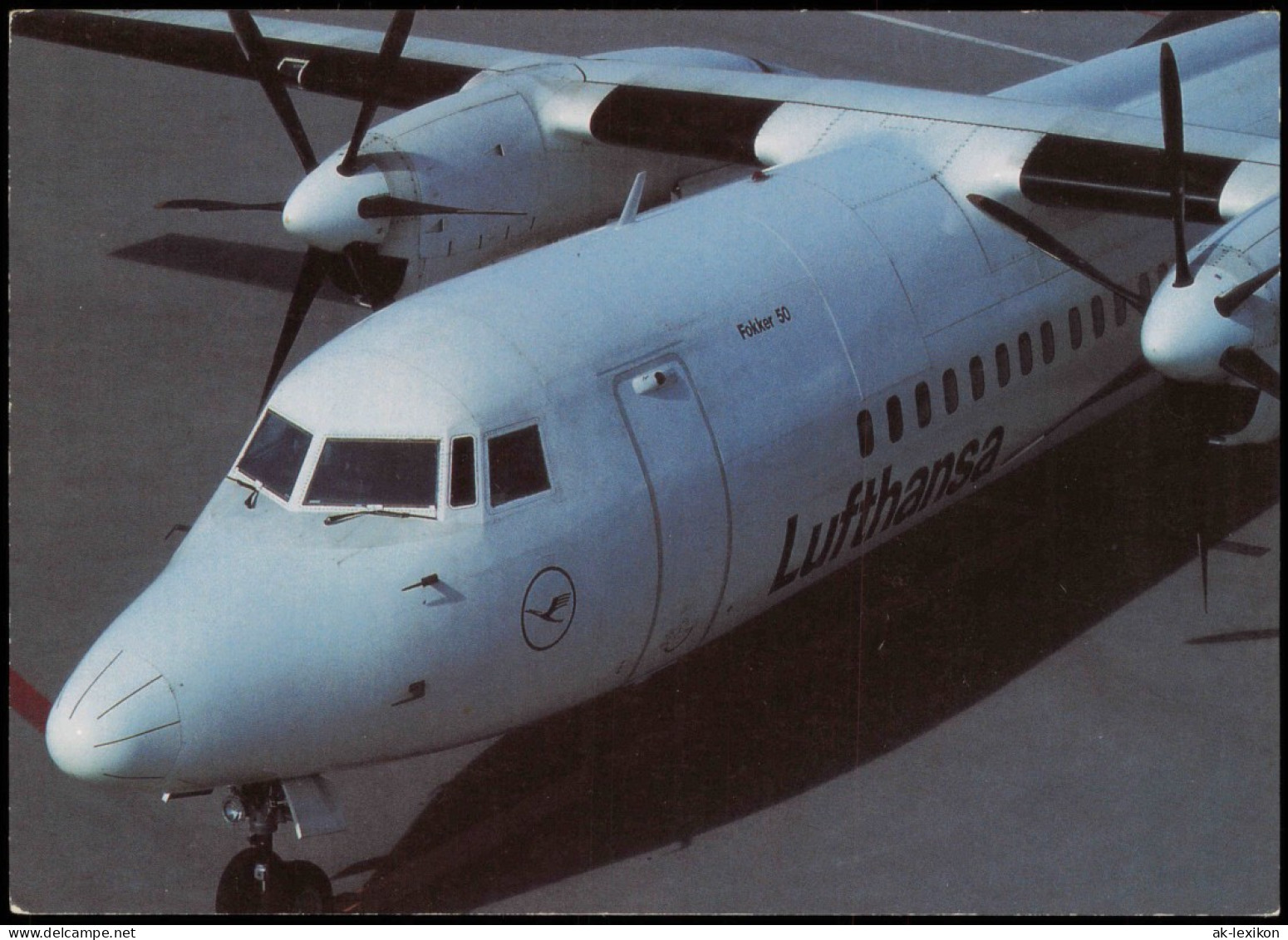 Ansichtskarte  Flugzeug Airplane Avion Lufthansa Fokker 50 1990 - 1946-....: Ere Moderne