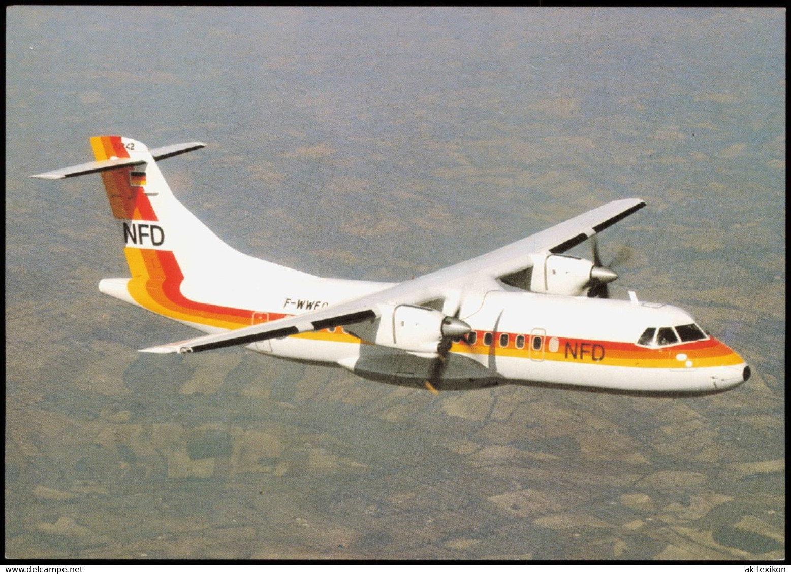 Ansichtskarte  Flugzeug Airplane Avion ATR 42 Luftverkehrs AG 1988 - 1946-....: Modern Era