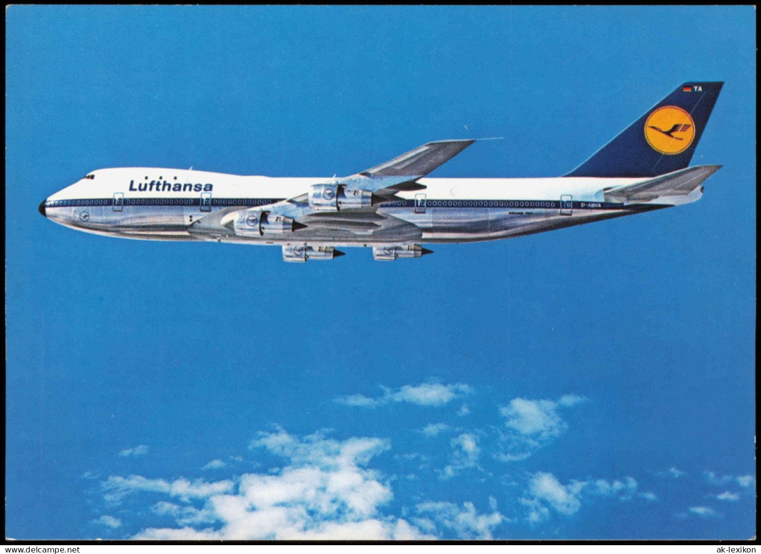 Ansichtskarte  Flugzeug Airplane Avion Lufthansa Boeing Jet 747 1987 - 1946-....: Ere Moderne