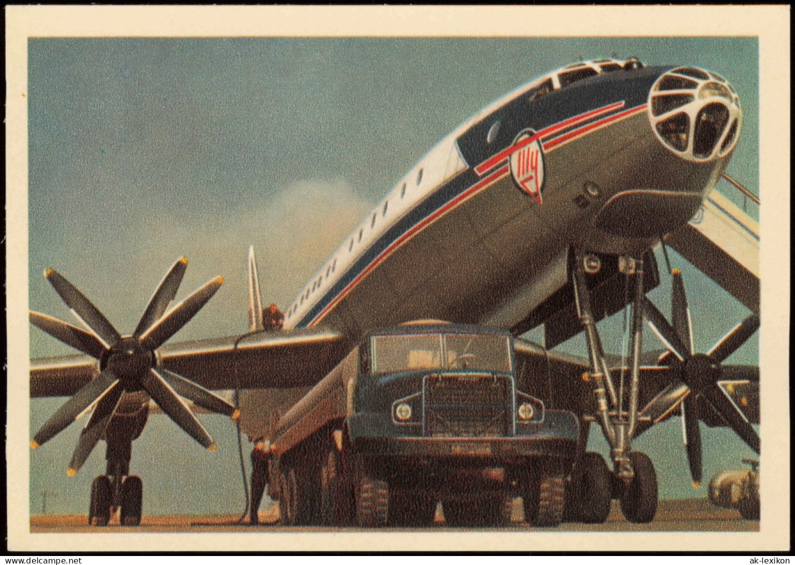 Flugzeug Airplane Avion АЭРОФЛОТ The Giant TU-114 Passenger Turbojet 1978 - 1946-....: Moderne