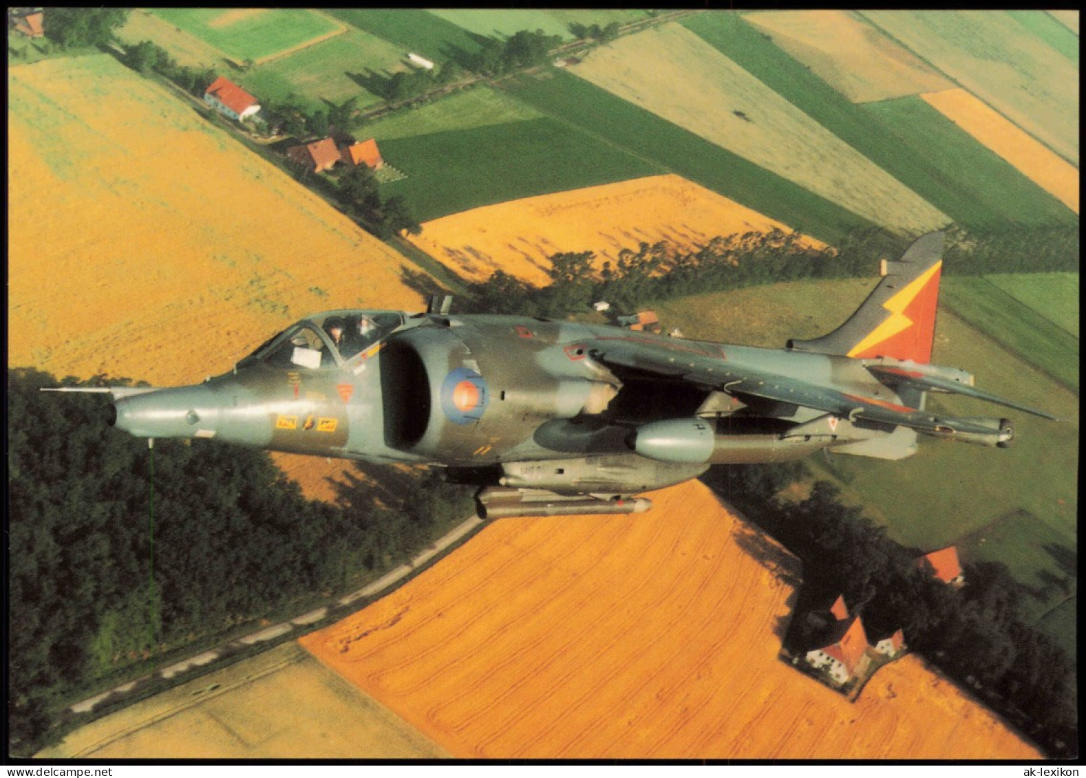 Ansichtskarte  Flugzeug Airplane Avion "HARRIER" GR 3* RAF Militär 1999 - 1946-....: Modern Tijdperk