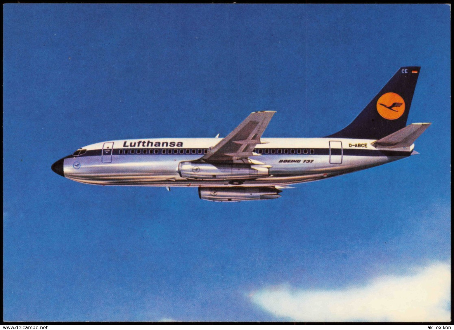 Ansichtskarte  Flugzeug Airplane Avion Boeing 737 City Jet Lufthansa 1987 - 1946-....: Era Moderna