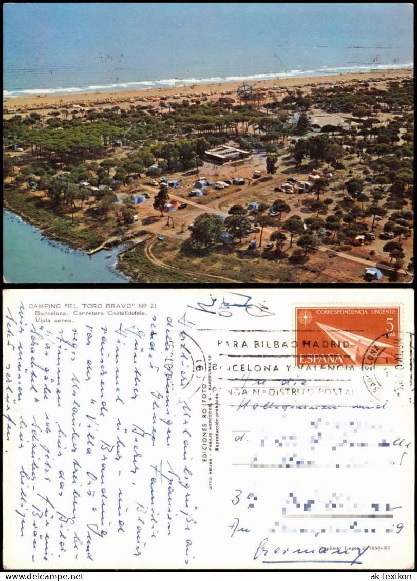 Postales Barcelona Luftaufnahme CAMPING "EL TORO BRAVO" No 21 1970 - Sonstige & Ohne Zuordnung