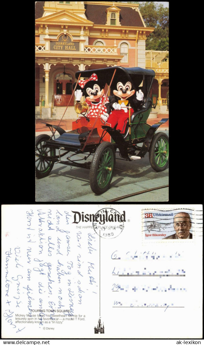 Anaheim Disneyland Mickey Mouse And Minnie, City Hall Building 1989 - Anaheim