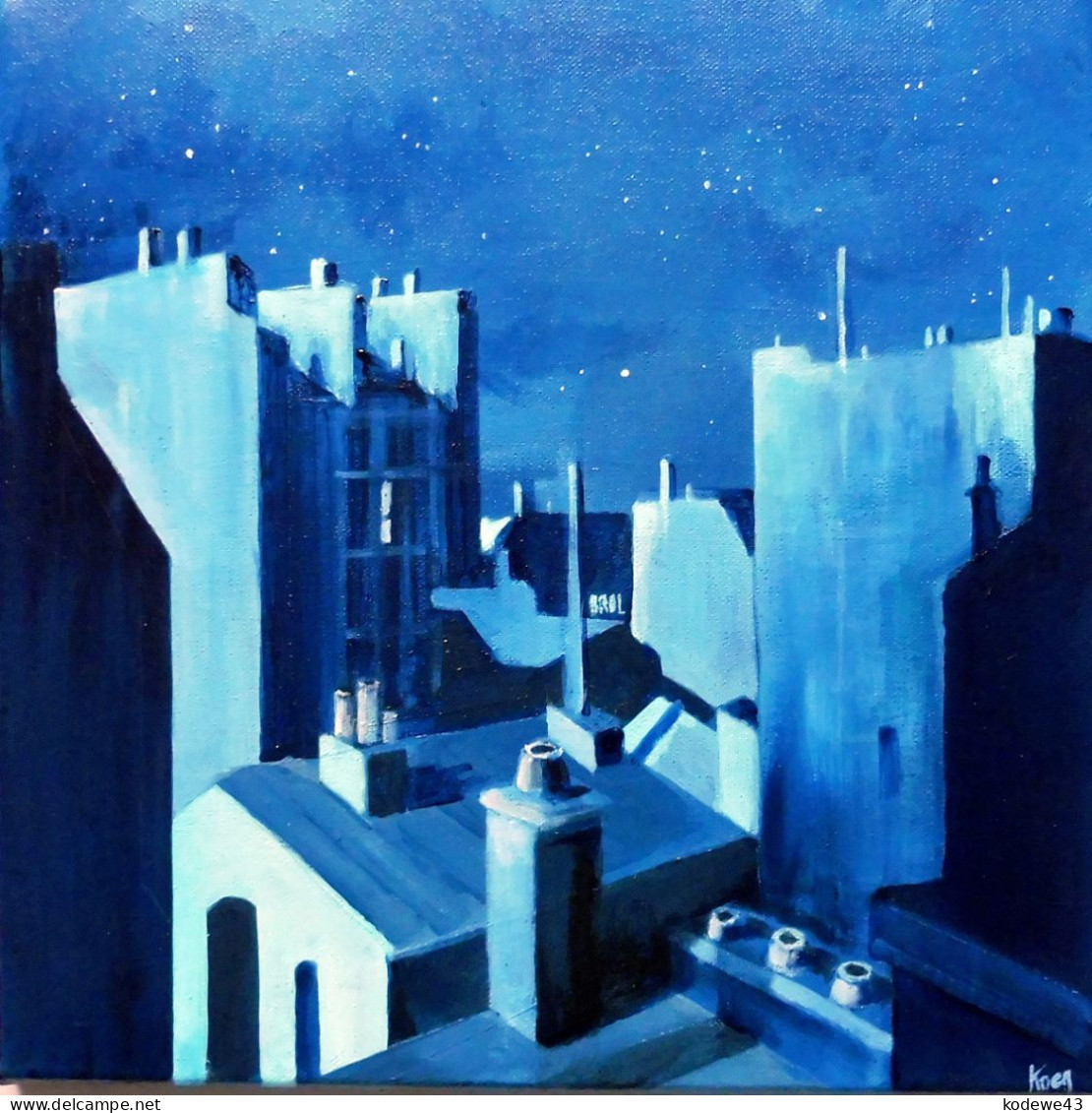 Epreuve Reproduction Giclée 2/10 " Ville En Bleu " Par Koen De Weerdt - Disegni