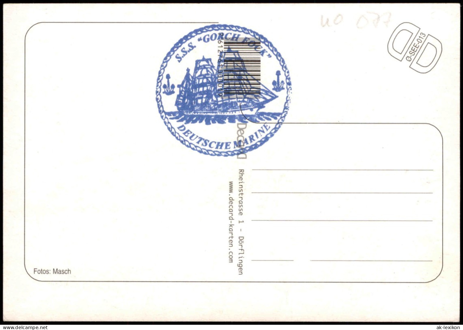 Europa Windjammerparade Segelschiffe   1980   Bordstempel Der SSS Gorch Fock - Velieri